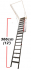 Складная металлическая лестница LMP для помещений с высокими потолками 86х144/366 