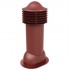 Вентиляционная труба для готовой мягкой и фальцевой кровли d150мм, h-650мм утепленная, красное вино RAL 3005 