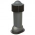 Вентиляционная труба для готовой мягкой и фальцевой кровли d150мм, h-650мм утепленная, серый графит RAL 7024