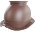 Вентиляционная труба для металлочерепицы, диаметр 110 мм, высота 550 мм, утепленная, коричневый шоколад RAL 8017  1