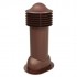 Вентиляционная труба для готовой мягкой и фальцевой кровли d125мм, h-650мм утепленная, шоколад RAL 8017
